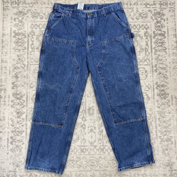 Carhartt Jeans B73 Loose Fit Double-Front Utility Logger Knee Jeans Size 40x32 - Picture 1 of 6